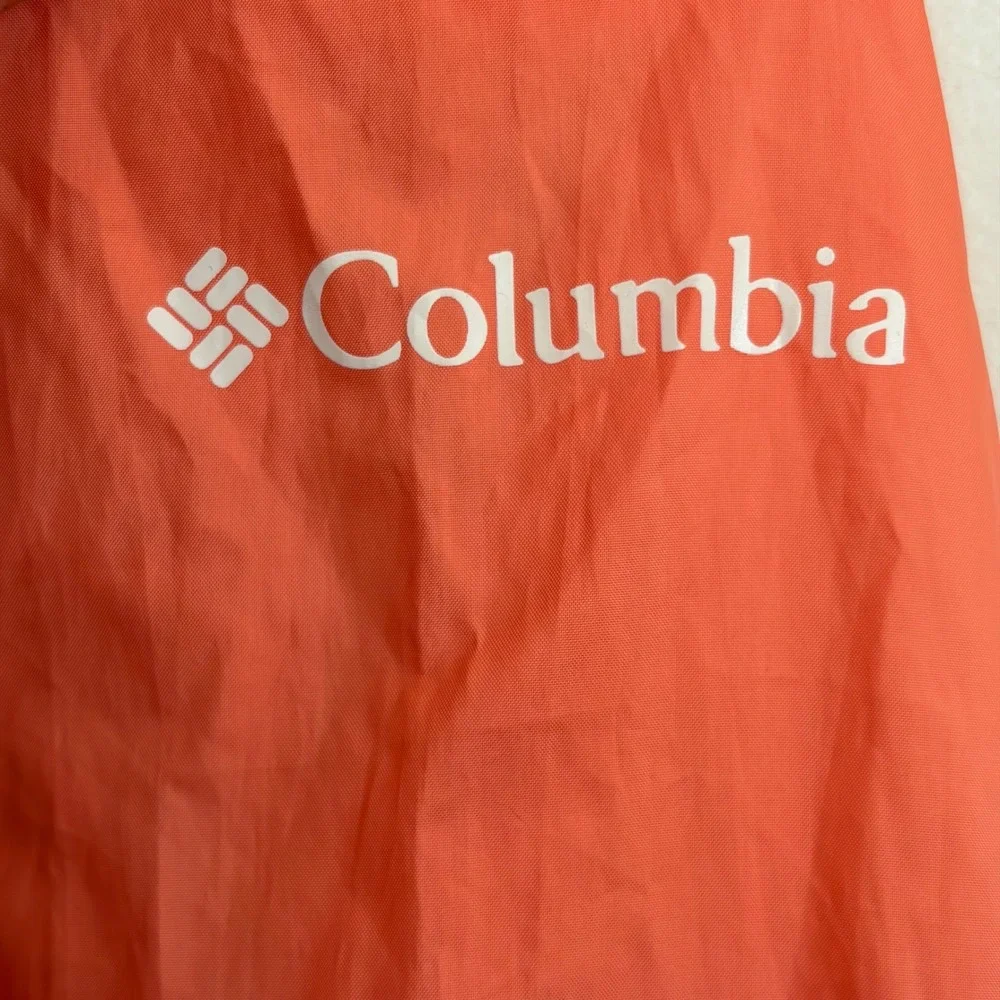 Columbia Kids Windbreaker Jacket Coral‎ Orange Purple Hooded Full Zip Size M